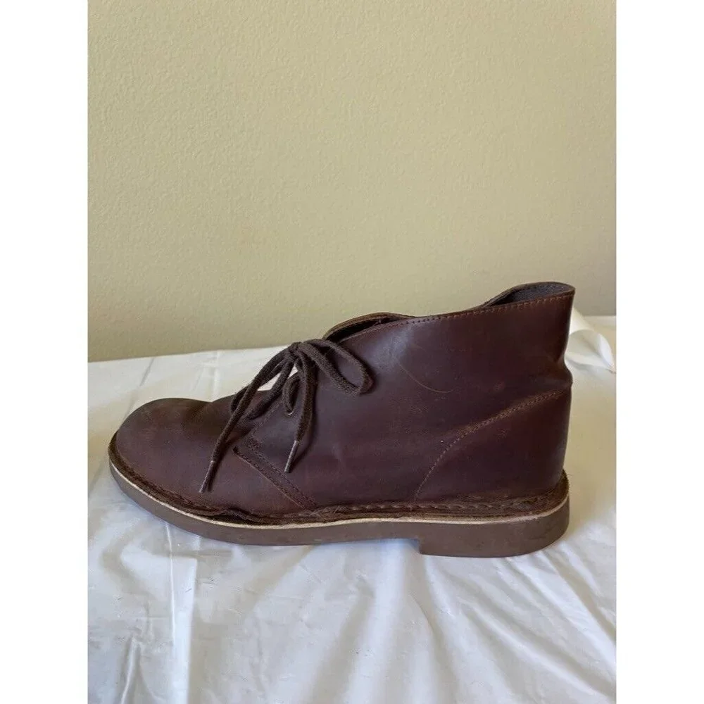 Clarks Men's Bushacre 2 Boot Chukka Desert brown leather 11.5
